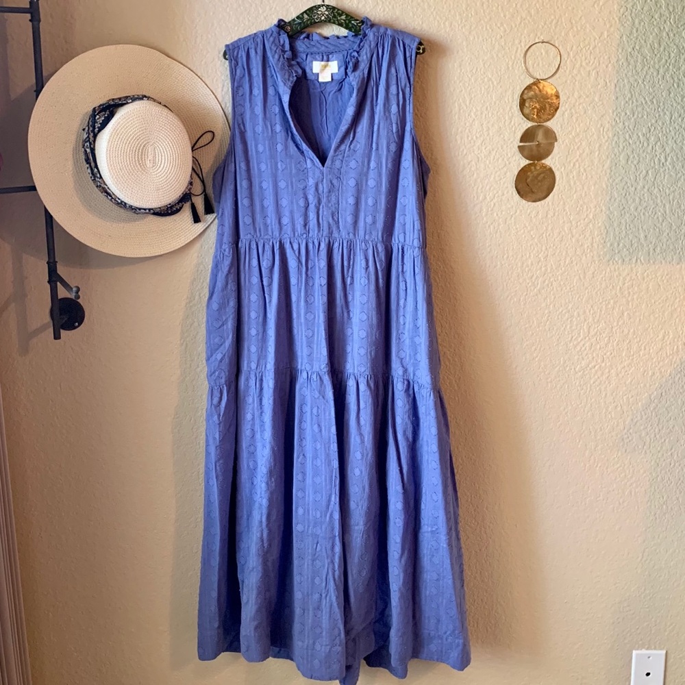 Anthropologie Maeve Tiered Dress L